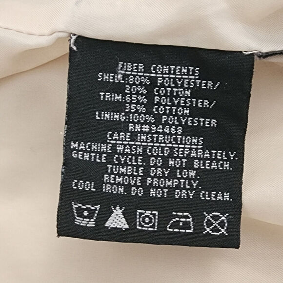 Braeton Ivory with Pink Accents Full Zip and Lined Women's SZ L - Picture 4 of 4